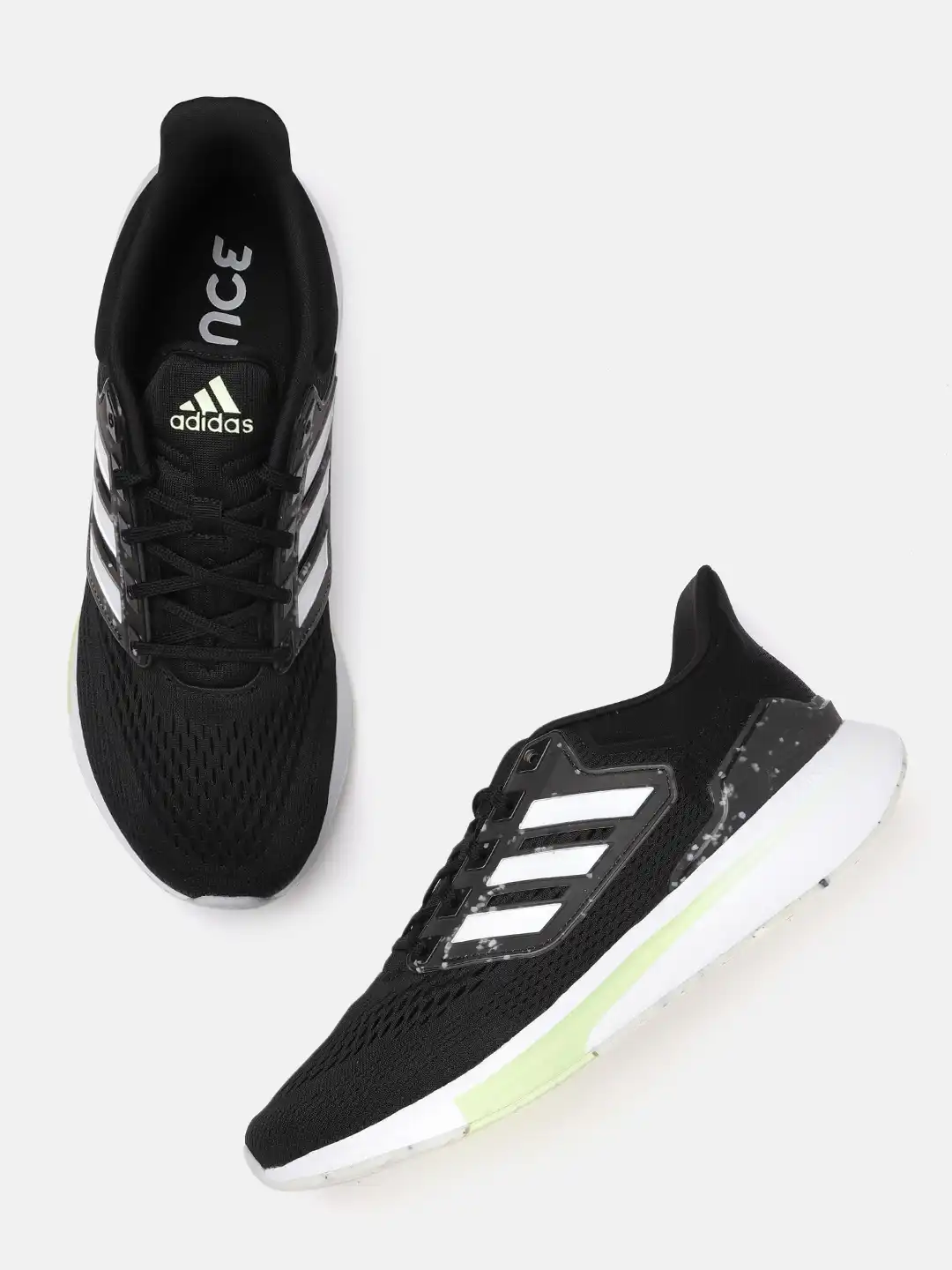 Buy ADIDAS Men Black & White Woven Design CloudFoam Eq21