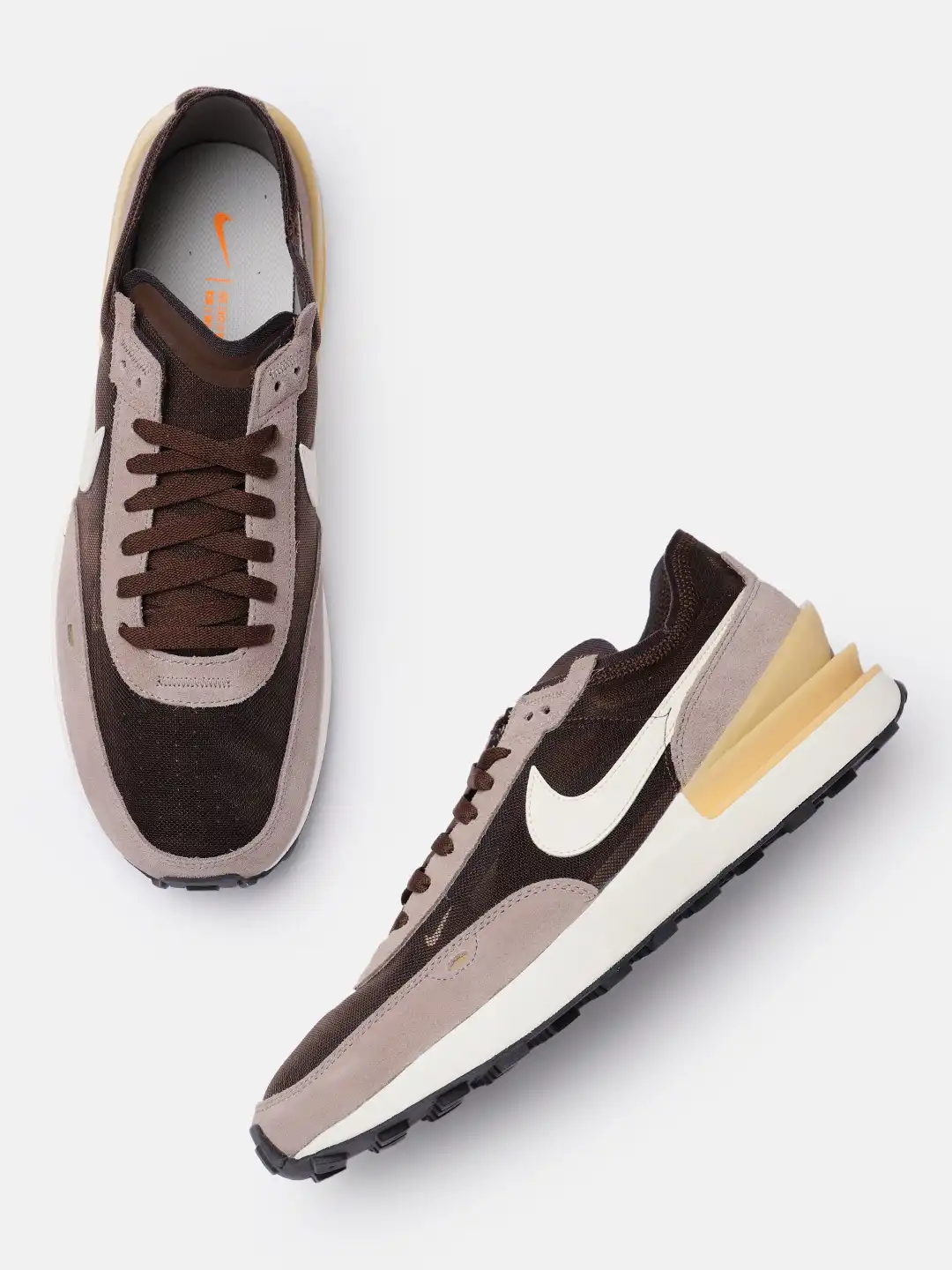 nike waffle one brown