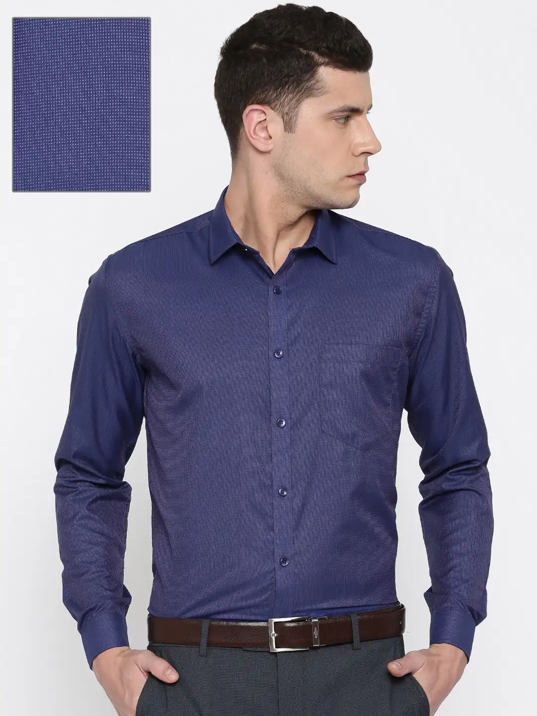 banana republic dress shirts slim fit Banana Republic Men's Blue and White Plaid Tailored Slim Fit Long Sleeve  Dress Shirt main image 0