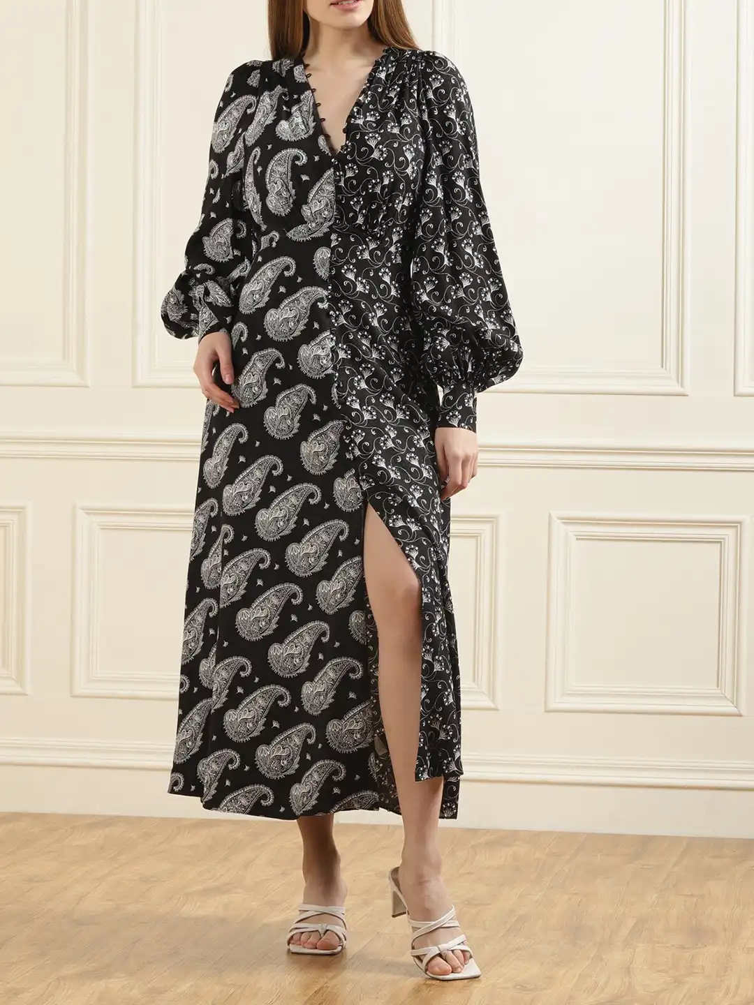 Buy Ted Baker Black Floral A-Line Front Slit Cotton Midi Dress - Dresses for Women 17338034 | Myntra Buy Ted Baker Black Floral A-Line Front Slit Cotton Midi Dress - Dresses for Women 17338034 | Myntra