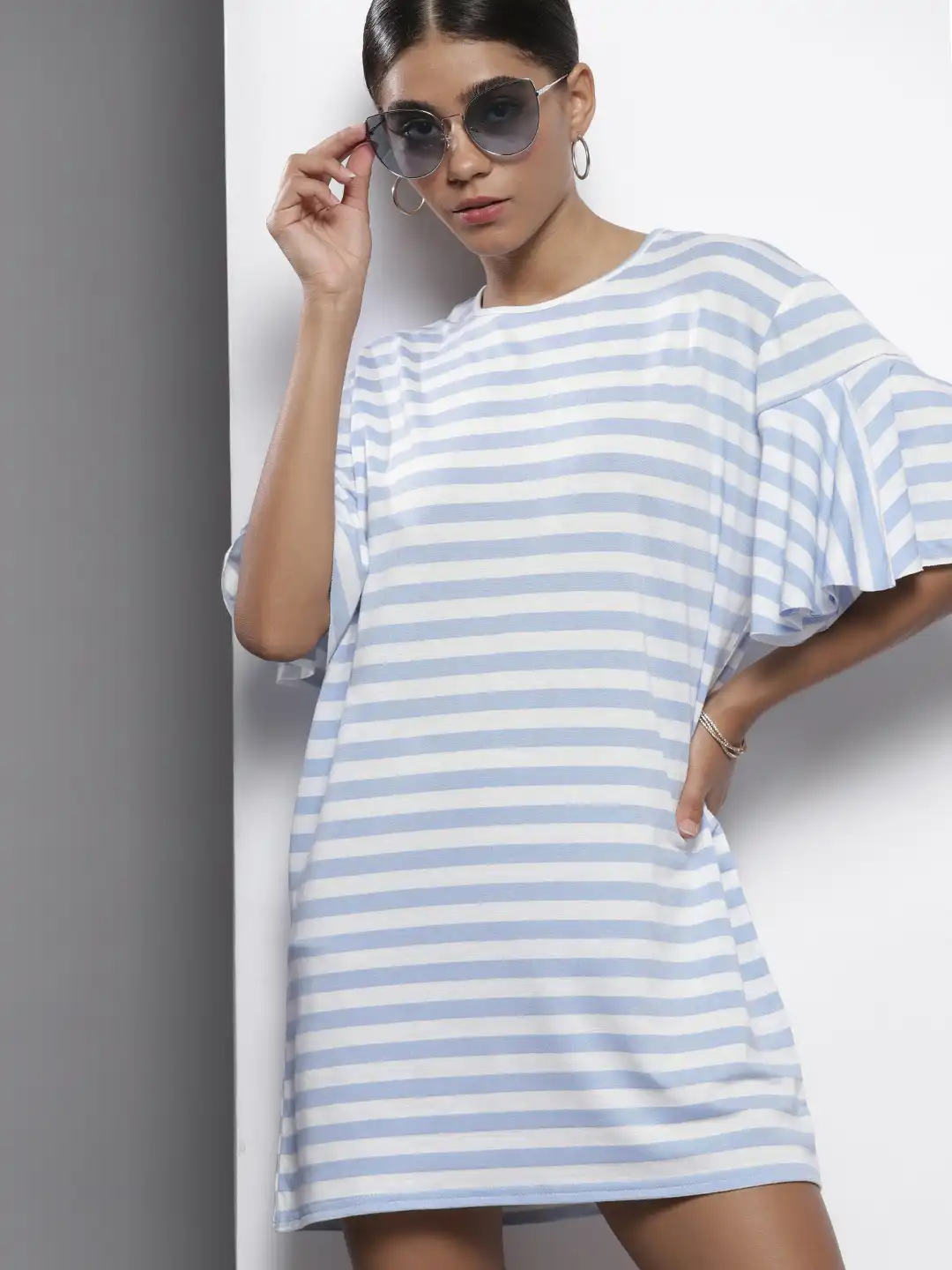 i saw it first white shirt dress I Saw It First | ISAWITFIRST Printed Frill Hem Satin Shirt Dress | Grey Leopard