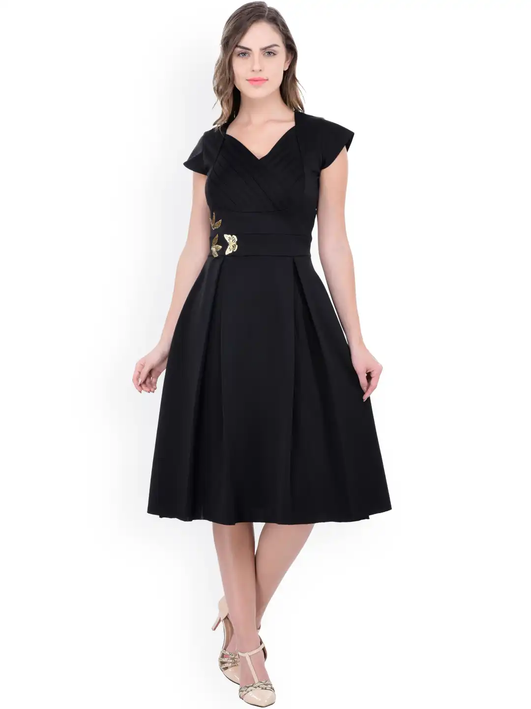 Buy Athena Women Black Fit & Flare Dress - Dresses for Women 1755949 | Myntra Buy Athena Women Black Fit & Flare Dress - Dresses for Women 1755949 | Myntra