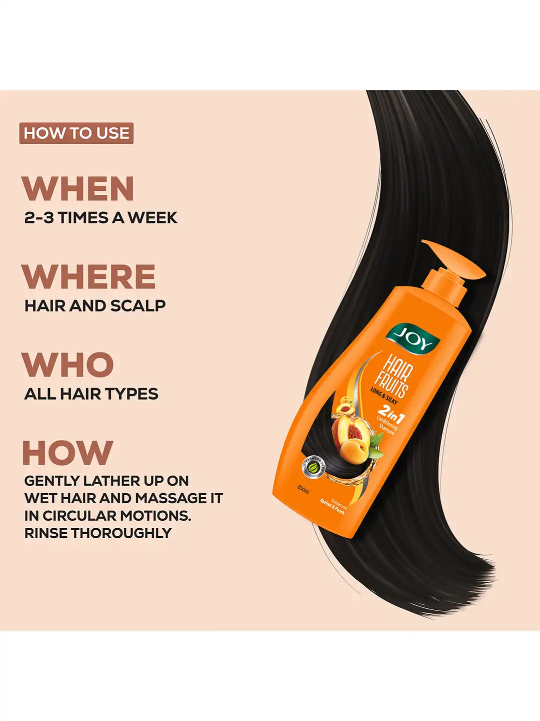 Buy JOY Hair Fruits Long & Silky Conditioning Shampoo 650 ml
