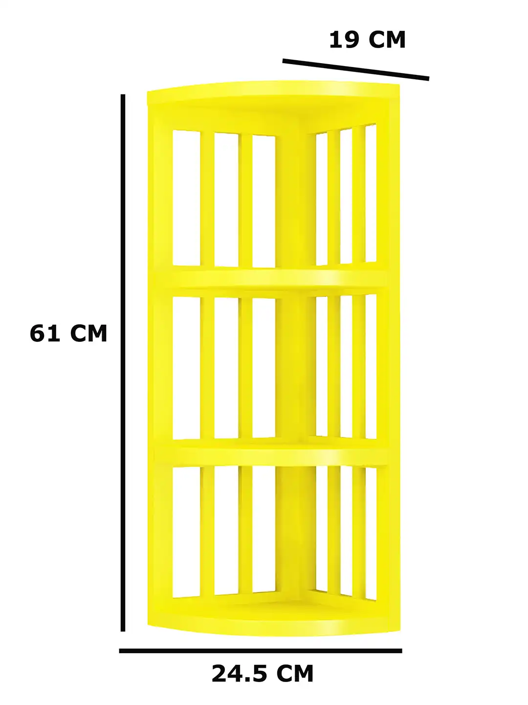 Buy Home Sparkle Yellow Corner Wall Shelf - Wall Shelves for