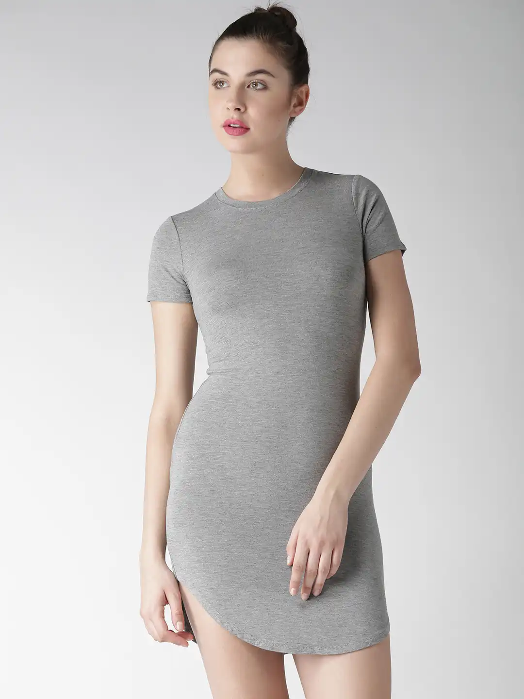 forever 21 grey bodycon dress Buy FOREVER 21 Grey Bodycon Round Neck Party Midi Dress - Dresses for Women 20015360