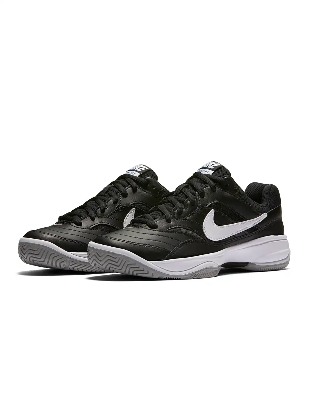 nike court lite black tennis shoes