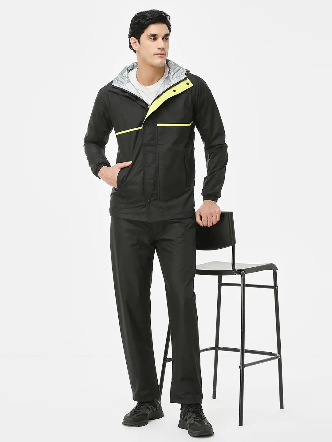 Buy Zeel Men Olive-Green & Blue Solid Reversible Rain Suit - Rain