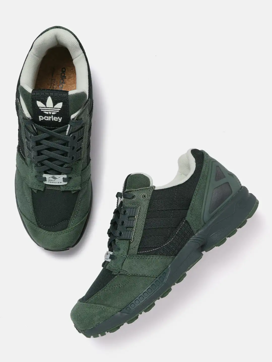 v∀v Buy ADIDAS Originals Men Green Solid ZX 8000 Parley Sneakers