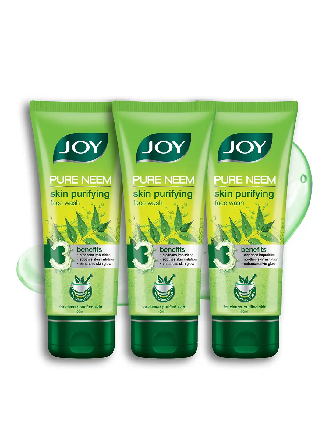 Buy JOY Set of 3 Pure Neem Skin Purifying Face Wash - 100 ml Each