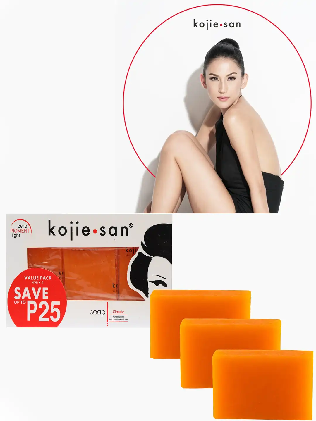 Buy kojie.san Set of 3 Zero Pigment Light Classic Soap for Lighter