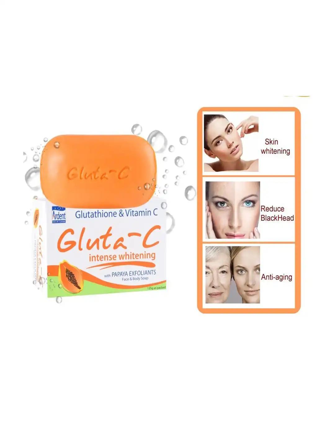 glutathione c soap Hype Ardent Skin Care - Gluta-C - with Papaya Enzymes - Face and Body Give the gift of fresh