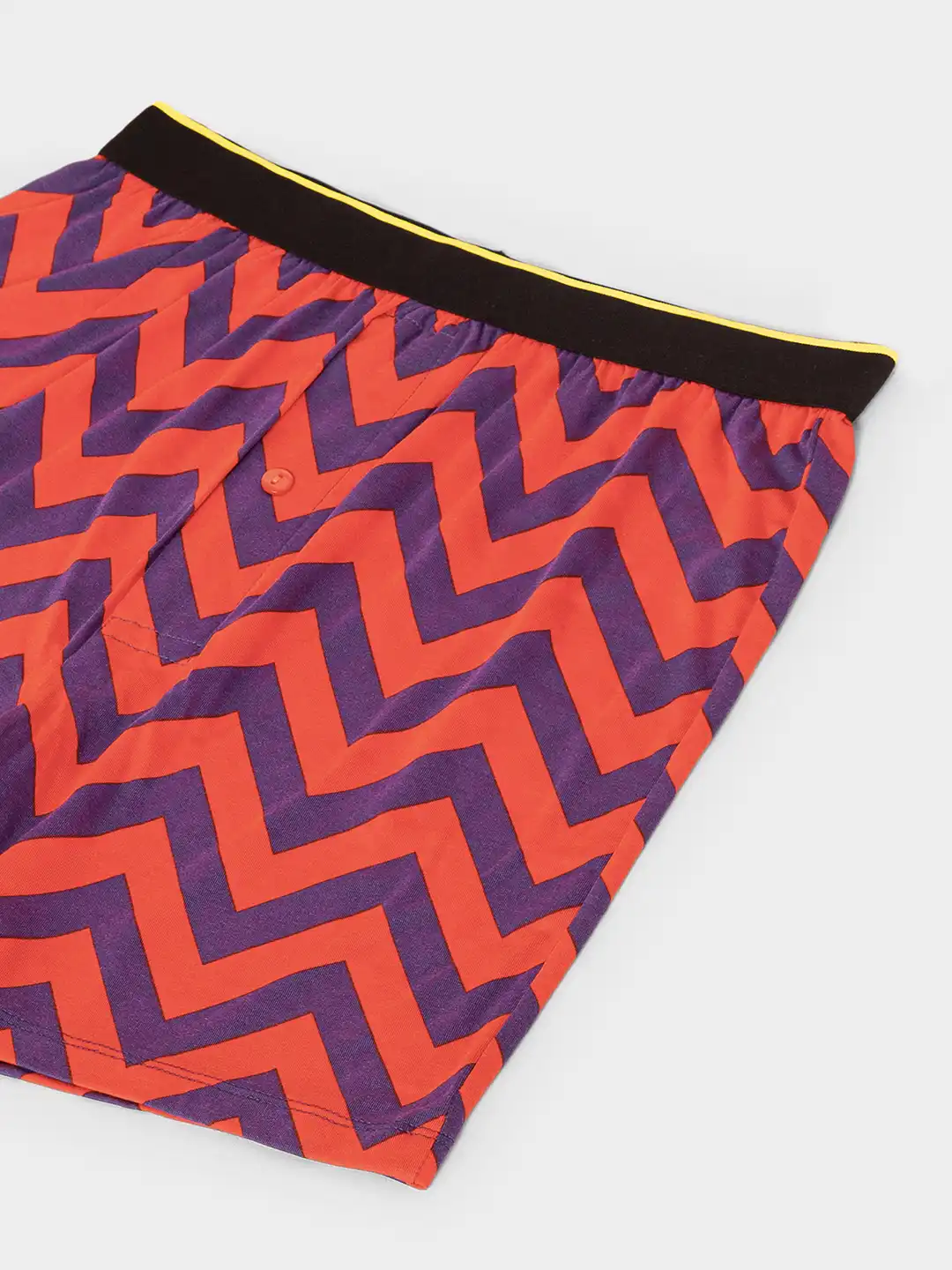 Buy bummer Men Red & Blue Chevron Printed Micro Modal Boxers
