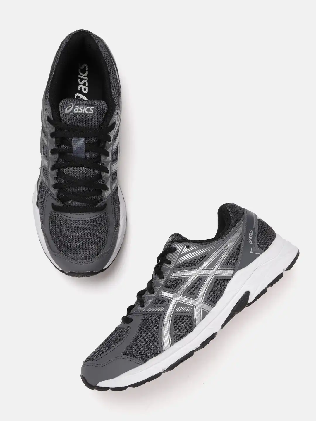 Buy ASICS Men Grey Woven Design Jolt 1 Running Shoes - Sports