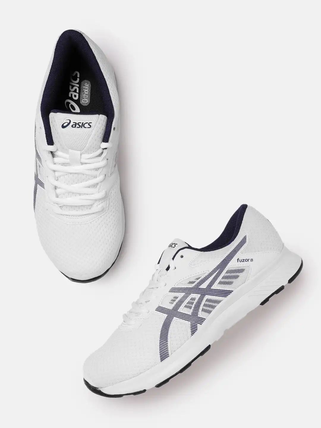 Buy ASICS Men Woven Design Round-Toe Fuzor B Running Shoes