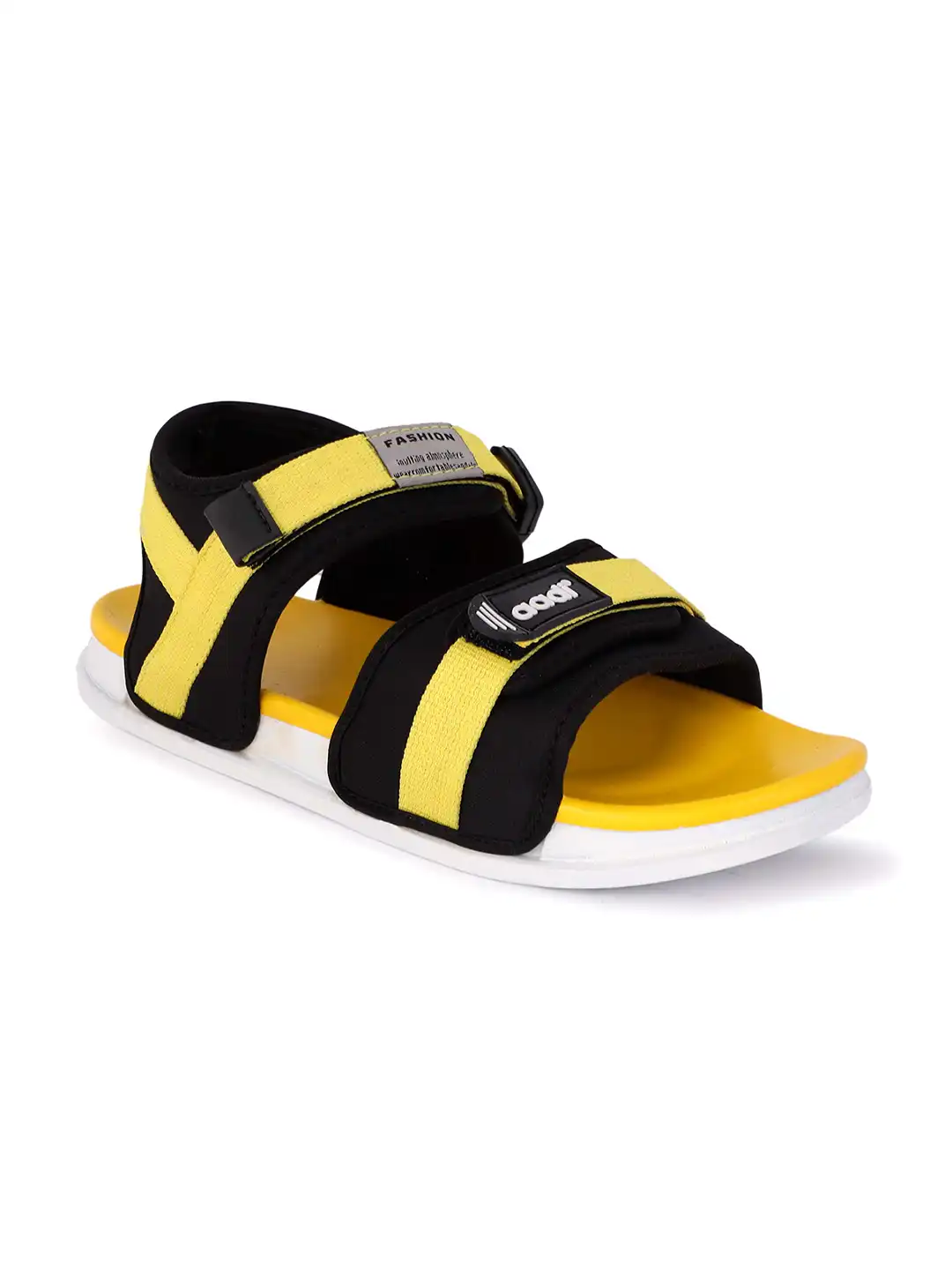 Buy aadi Men Yellow & Black Comfort Sandals - Sandals for Men