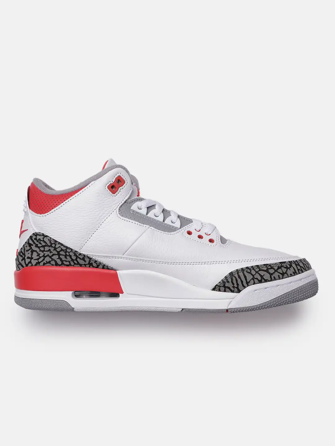 Buy Nike Men White Air Jordan 3 Retro Leather Basketball Shoes