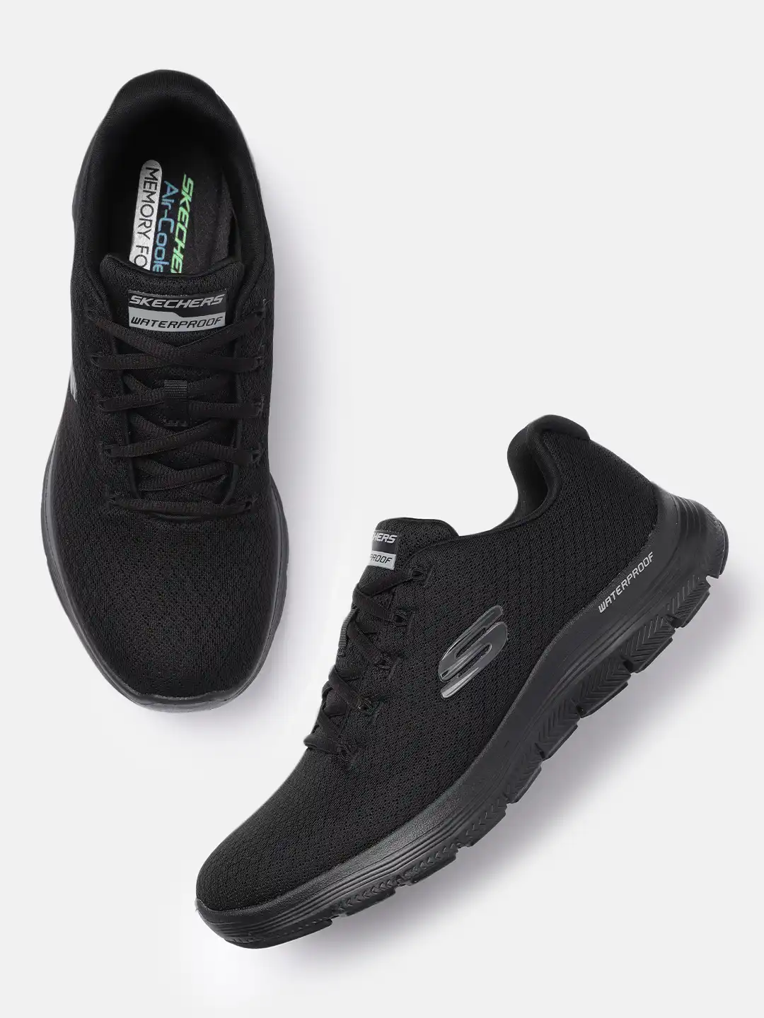 ◼︎6b Buy Skechers Men Black Flex Advantage 4.0 Coated Sneakers - Casual