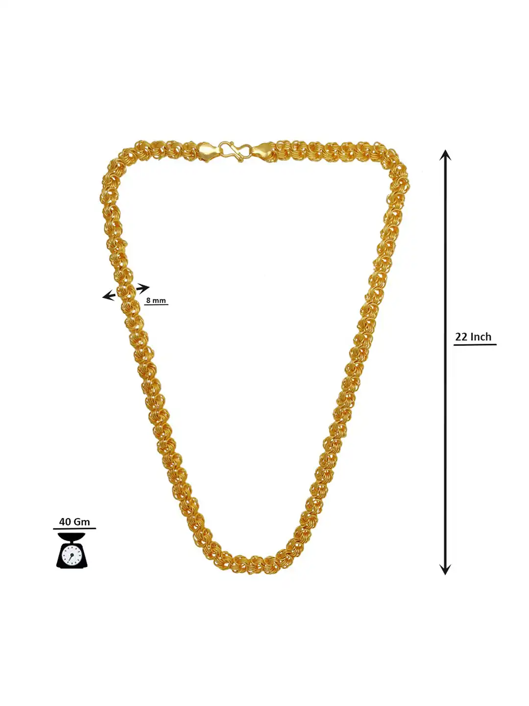 Buy Saizen Men Gold-Plated Brass Chain - Necklace and Chains for