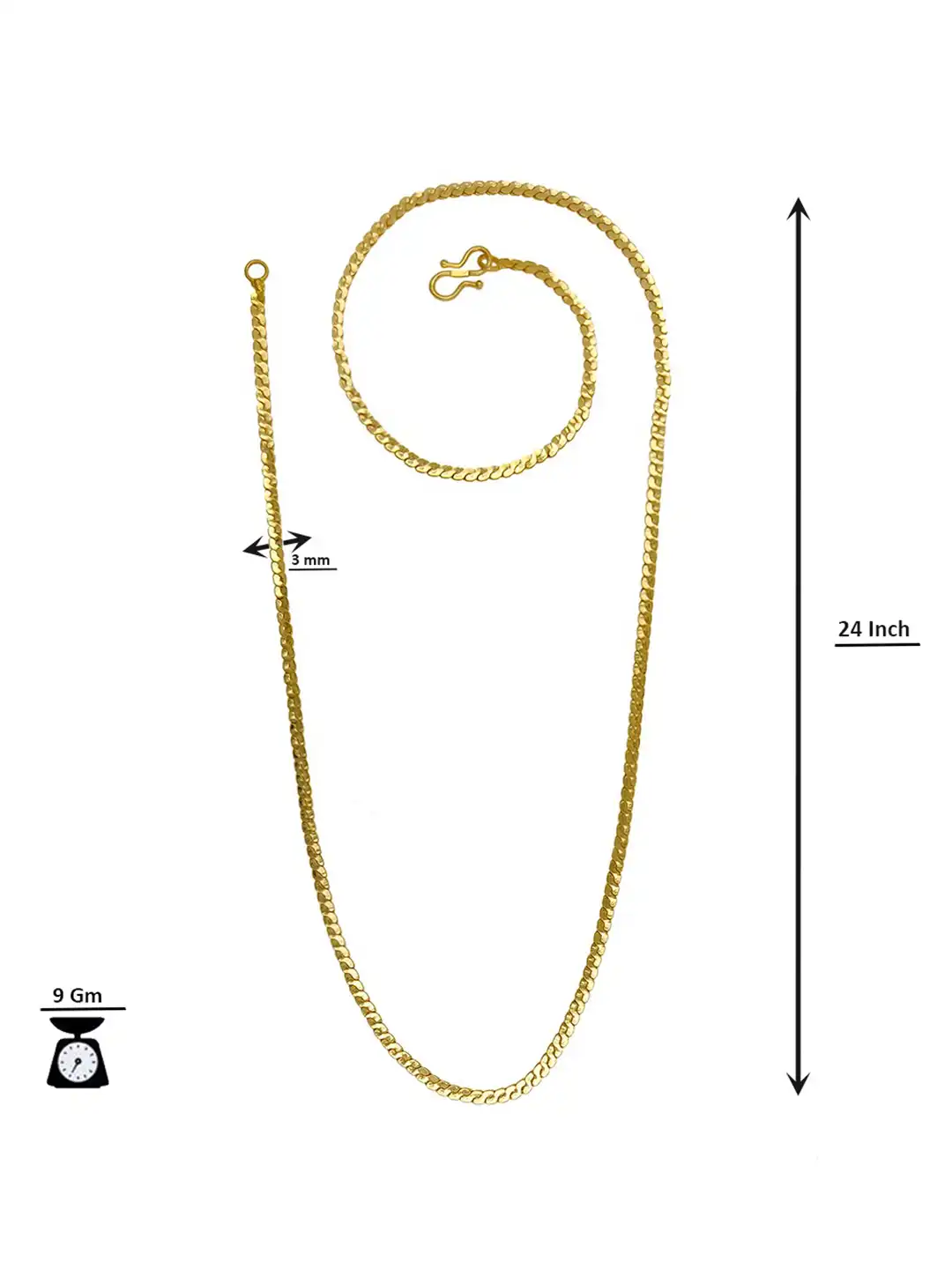 ましんは703545 Buy Saizen Men Gold-Plated Brass Chain - Necklace and Chains for