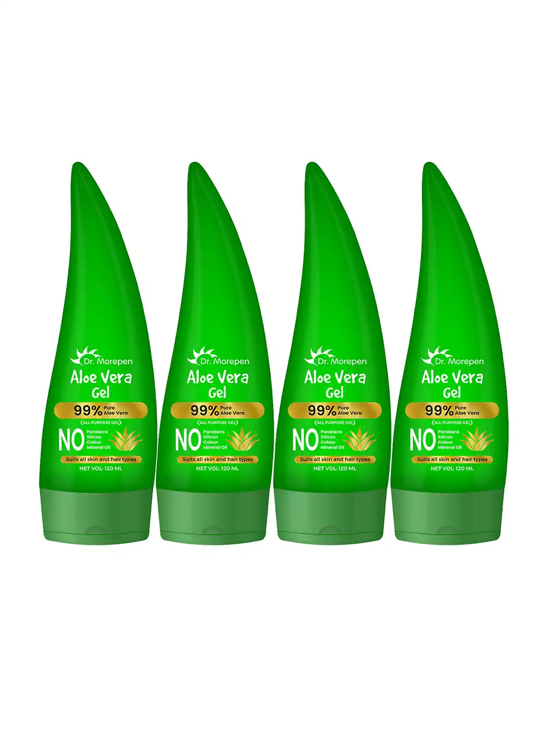 Buy Dr. Morepen Set Of 4 Pure Aloe Vera Gel for Hair & Face - 120 ml Each -  Serum and Gel for Unisex 18952958 | Myntra
