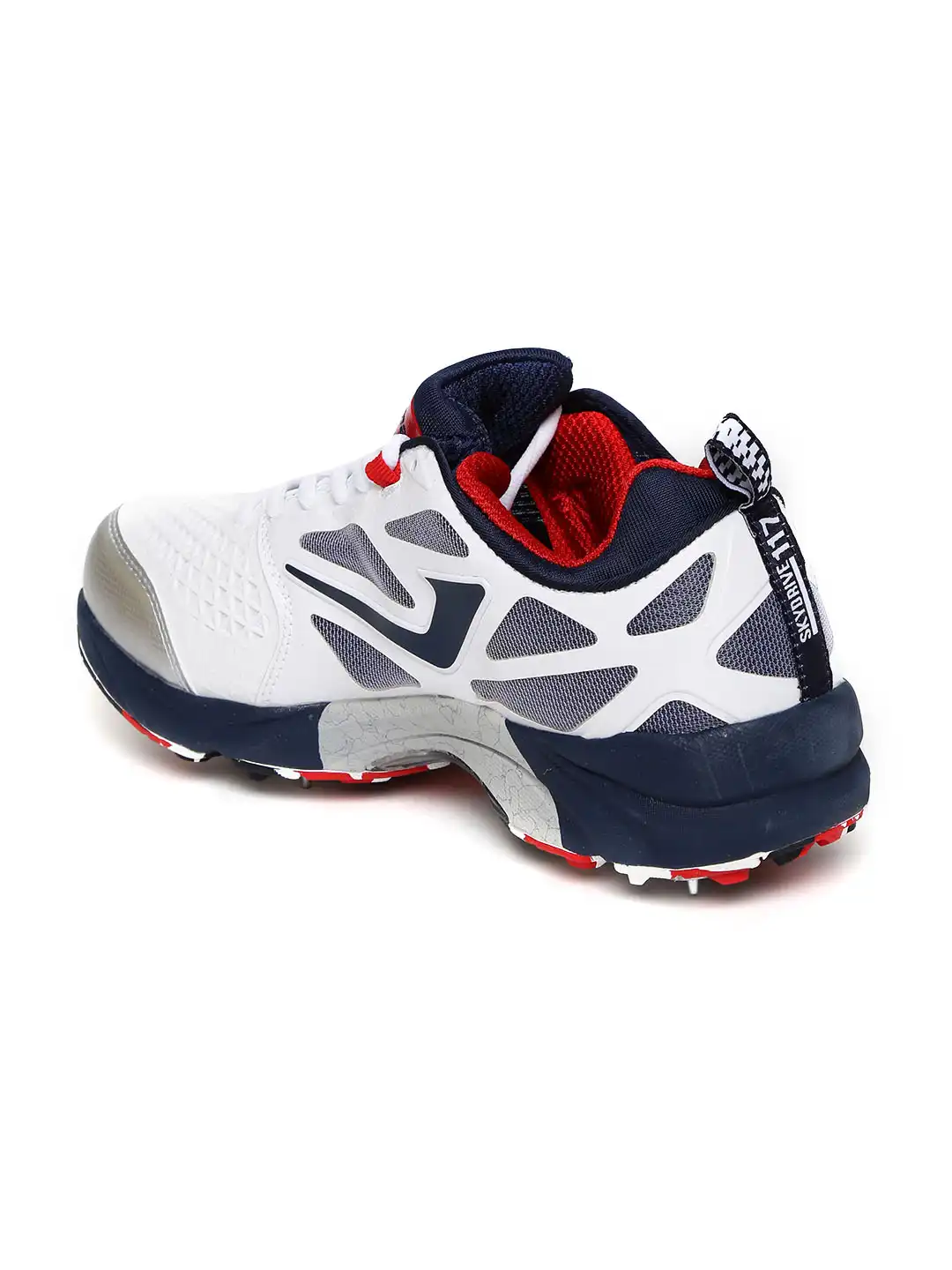 Buy Jazba Men White & Navy Skydrive 117 Cricket Shoes - Sports