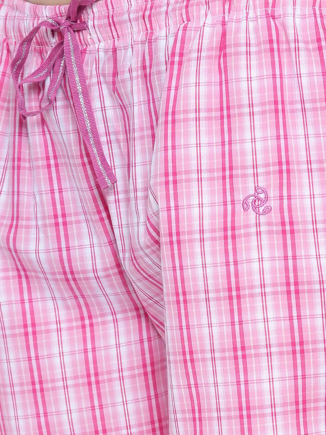 Buy Jockey Pink & Off-White Checked Lounge Pants RX06-0103-00007