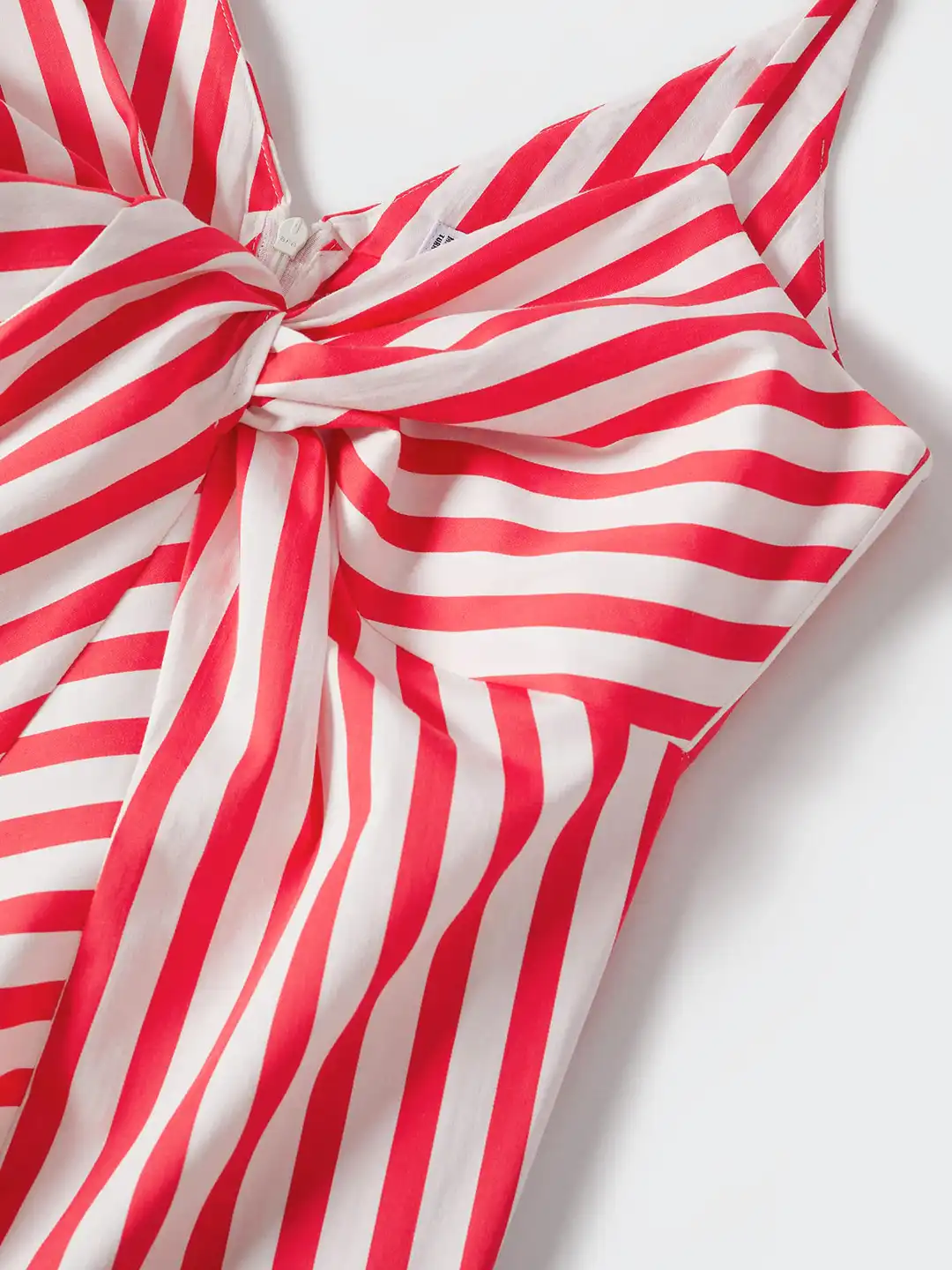 mango red and white dress Mango Red & White Striped Midi Dress XS