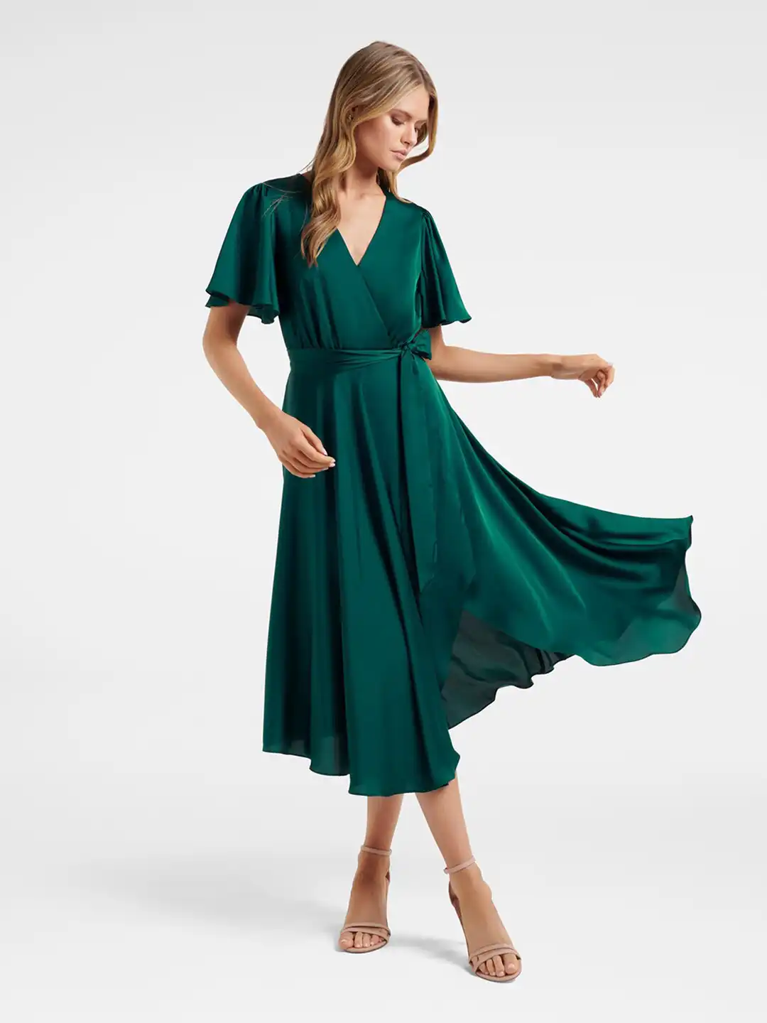 Buy Forever New Green Satin Midi Dress - Dresses for Women 19155166 | Myntra Buy Forever New Green Satin Midi Dress - Dresses for Women 19155166 | Myntra