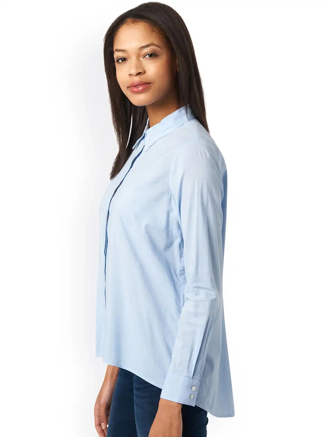 lemohoney03　0916 Buy Tom Tailor Women Blue Self-Design Casual Shirt - Shirts for
