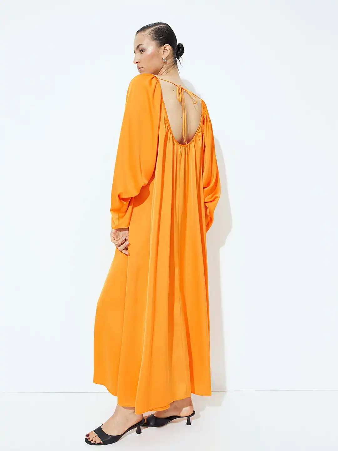 h&m voluminous satin dress lombardandfifth on LTK
