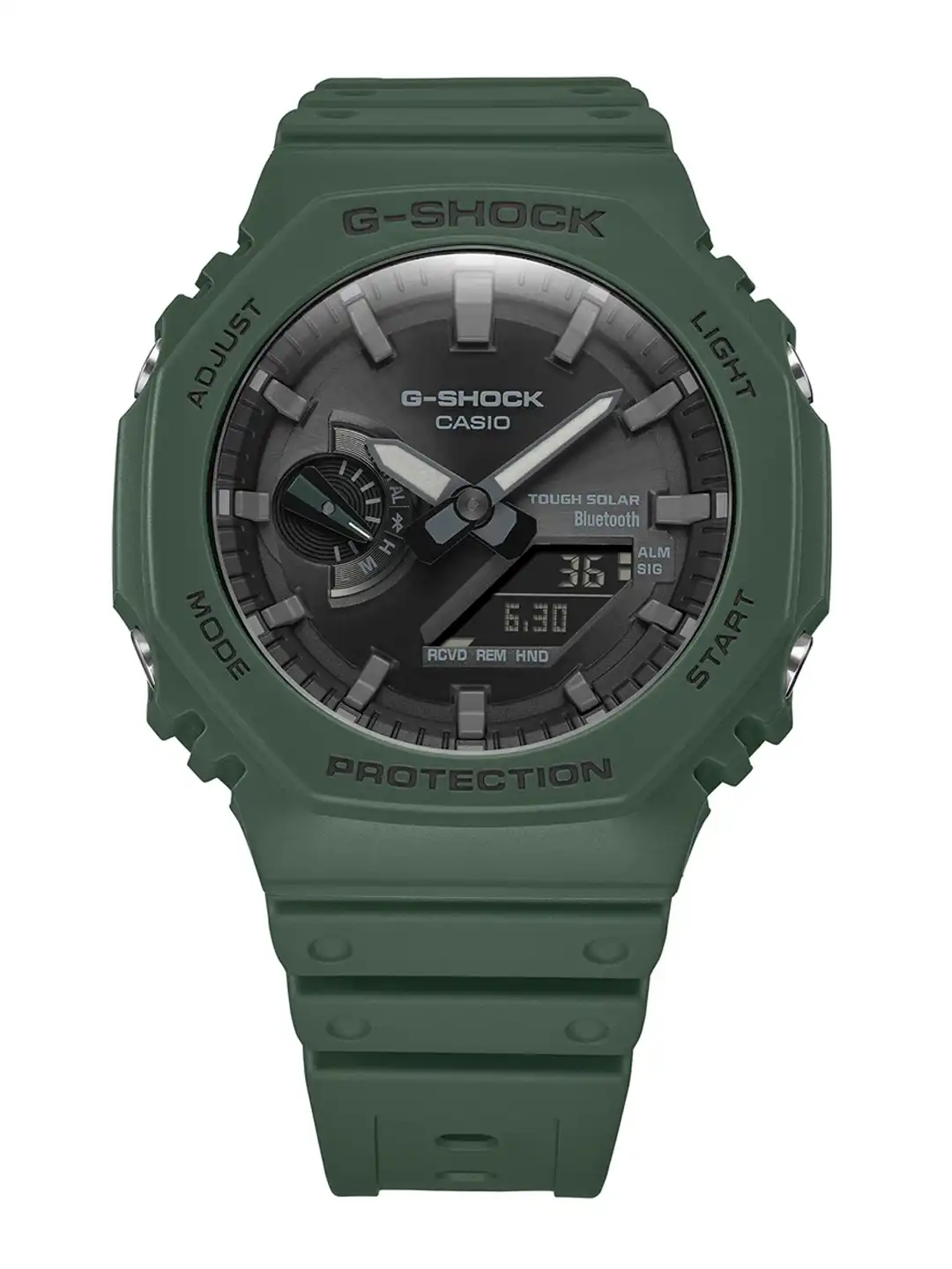 Buy CASIO Men G-Shock GA-B2100-3ADR Green Analog-Digital Dial