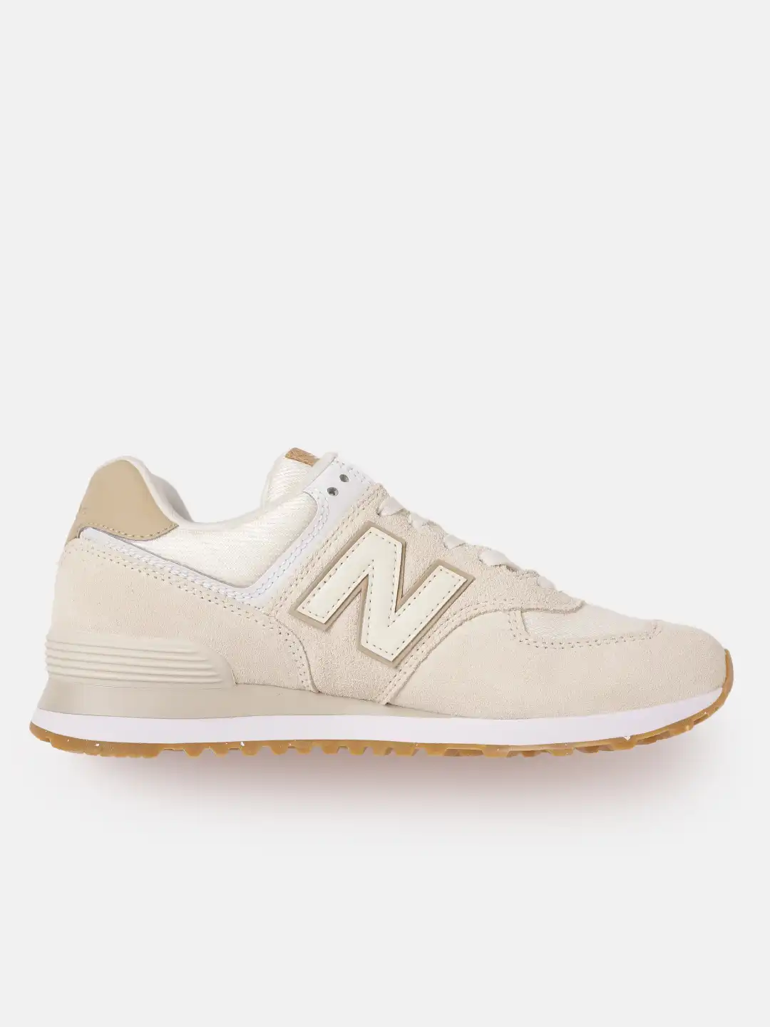 Buy New Balance Women Cream-Coloured & Off-White Colourblocked 574