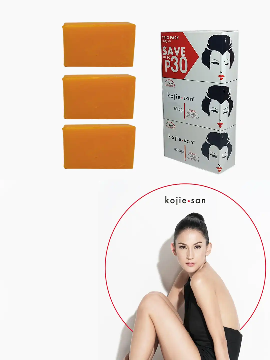 Buy kojie.san Set Of 3 Zero Pigment Light Classic Soap - 300Gm