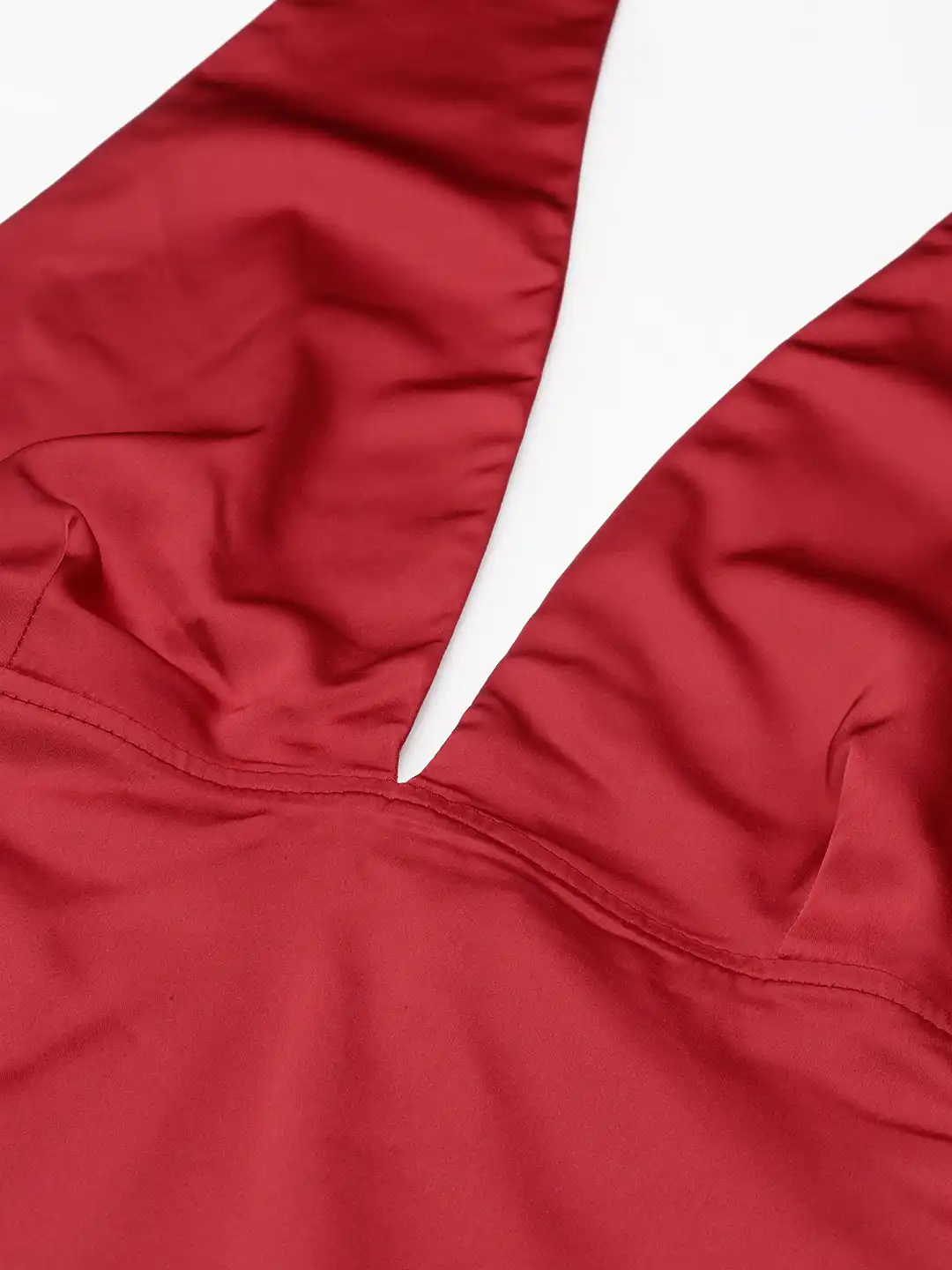 Buy FOREVER 21 Red Halter Neck Satin Finish Bodycon Mini Dress - Dresses  for Women 19550586 | Myntra