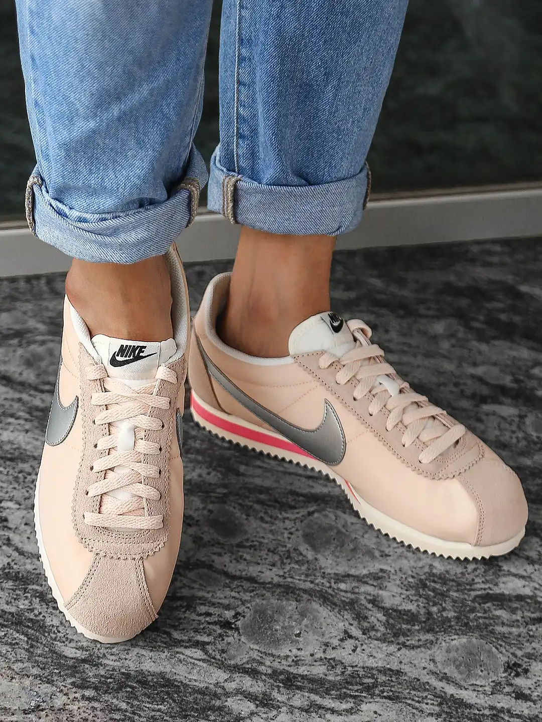 nike cortez peach