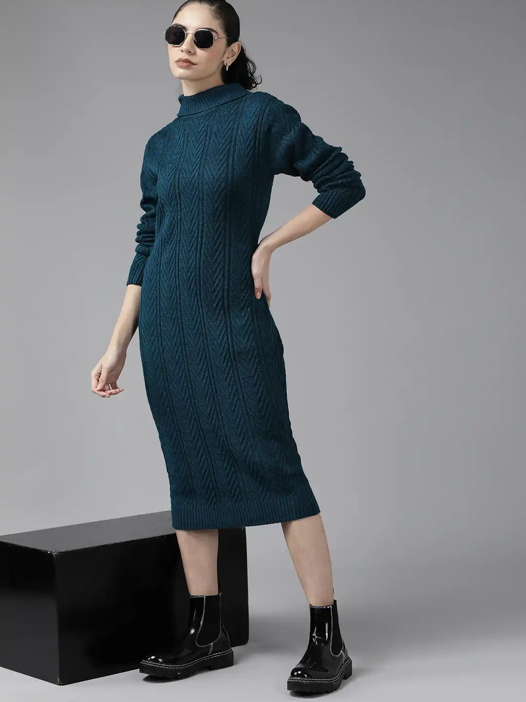 Buy Roadster Women Teal Blue Self-Design Sweater Dress - Dresses for Women 19798120 | Myntra Buy Roadster Women Teal Blue Self-Design Sweater Dress - Dresses for Women 19798120 | Myntra
