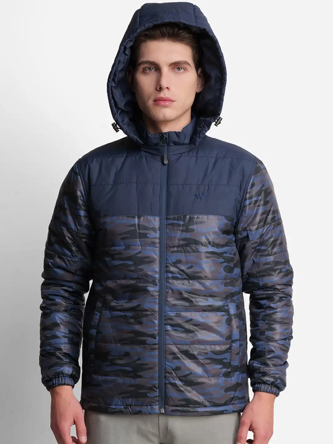 mens navy camouflage jacket Buy Wildcraft Men Navy Blue Camouflage Windcheater Puffer Jacket Jackets  for Men 19860768 Myntra