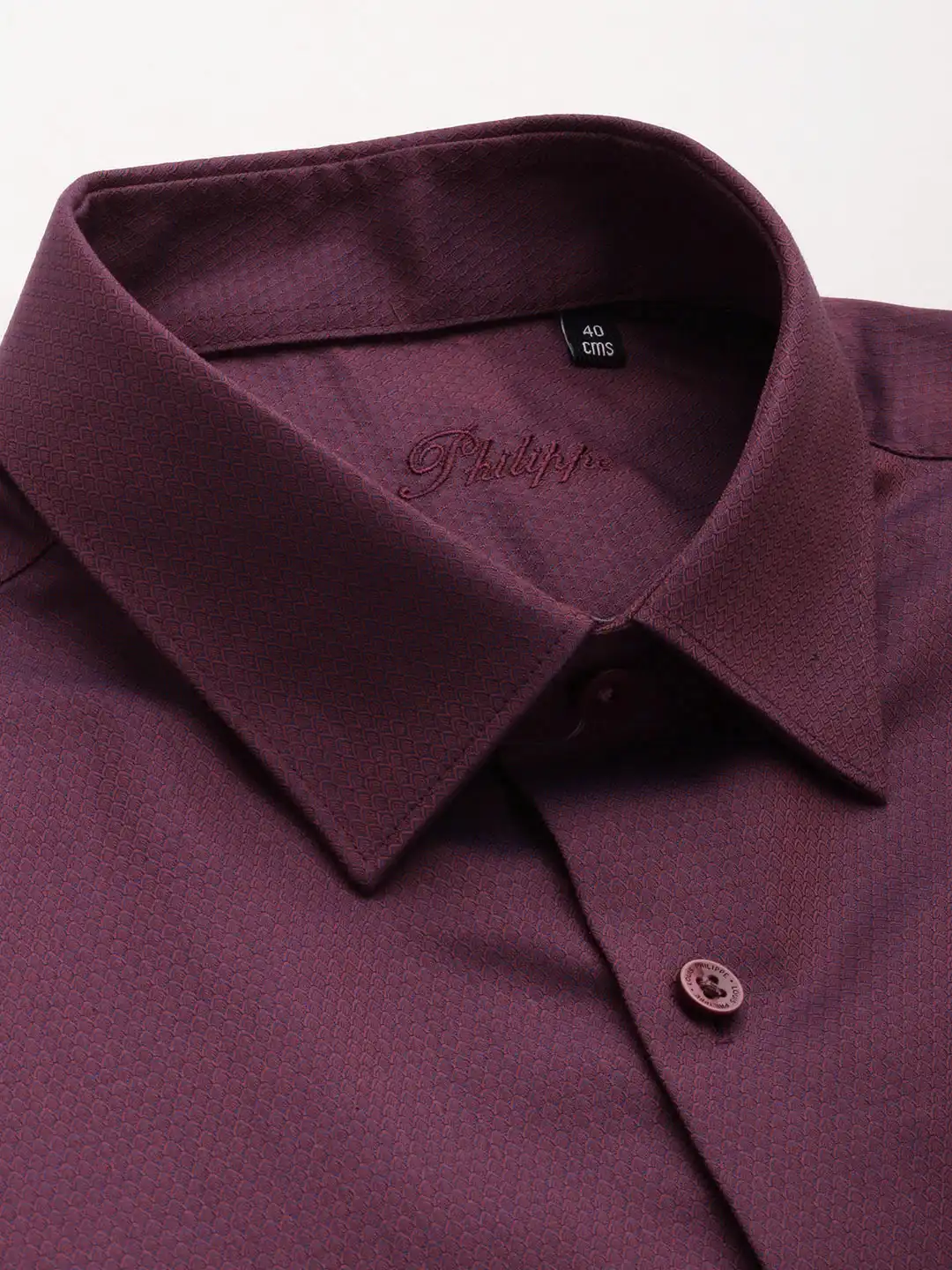 Buy Louis Philippe Men Burgundy Textured Pure Cotton Slim Fit Formal Shirt - Shirts for Men 19955356 | Myntra Buy Louis Philippe Men Burgundy Textured Pure Cotton Slim Fit Formal Shirt - Shirts for Men 19955356 | Myntra