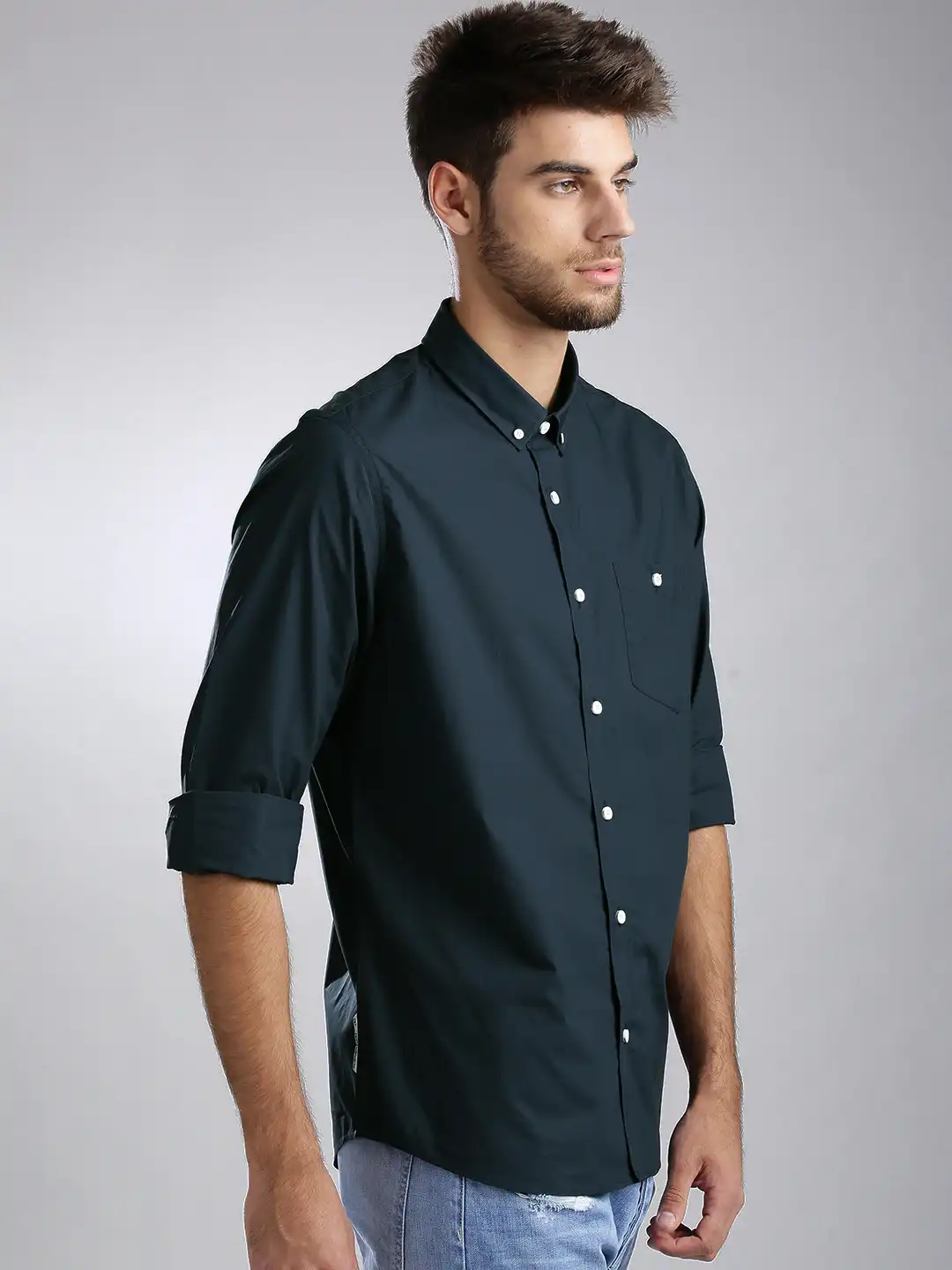 Buy CR7 Men Navy Relaxed Fit Solid Casual Shirt - Shirts for Men 2023590 | Myntra Buy CR7 Men Navy Relaxed Fit Solid Casual Shirt - Shirts for Men 2023590 | Myntra