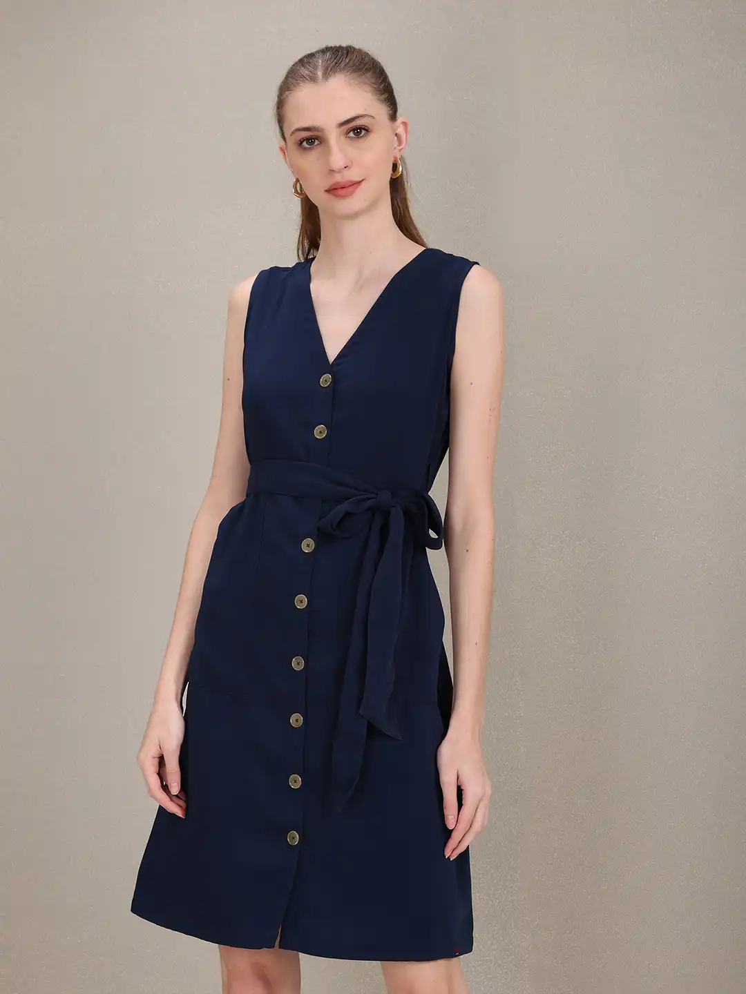 Buy U S Polo Assn Women Navy Blue A-Line Mini Dress - Dresses for Women  20239064 | Myntra