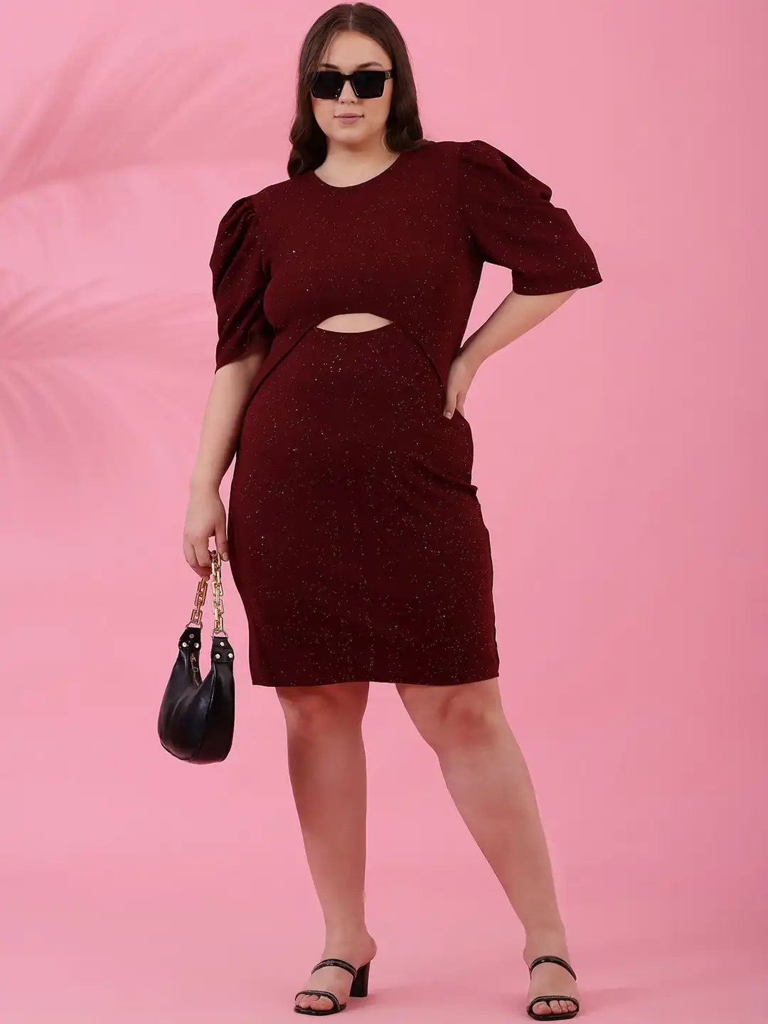curve bodycon dresses Plus Size Smocked Floral Bodycon Dress – 2020AVE main image 1