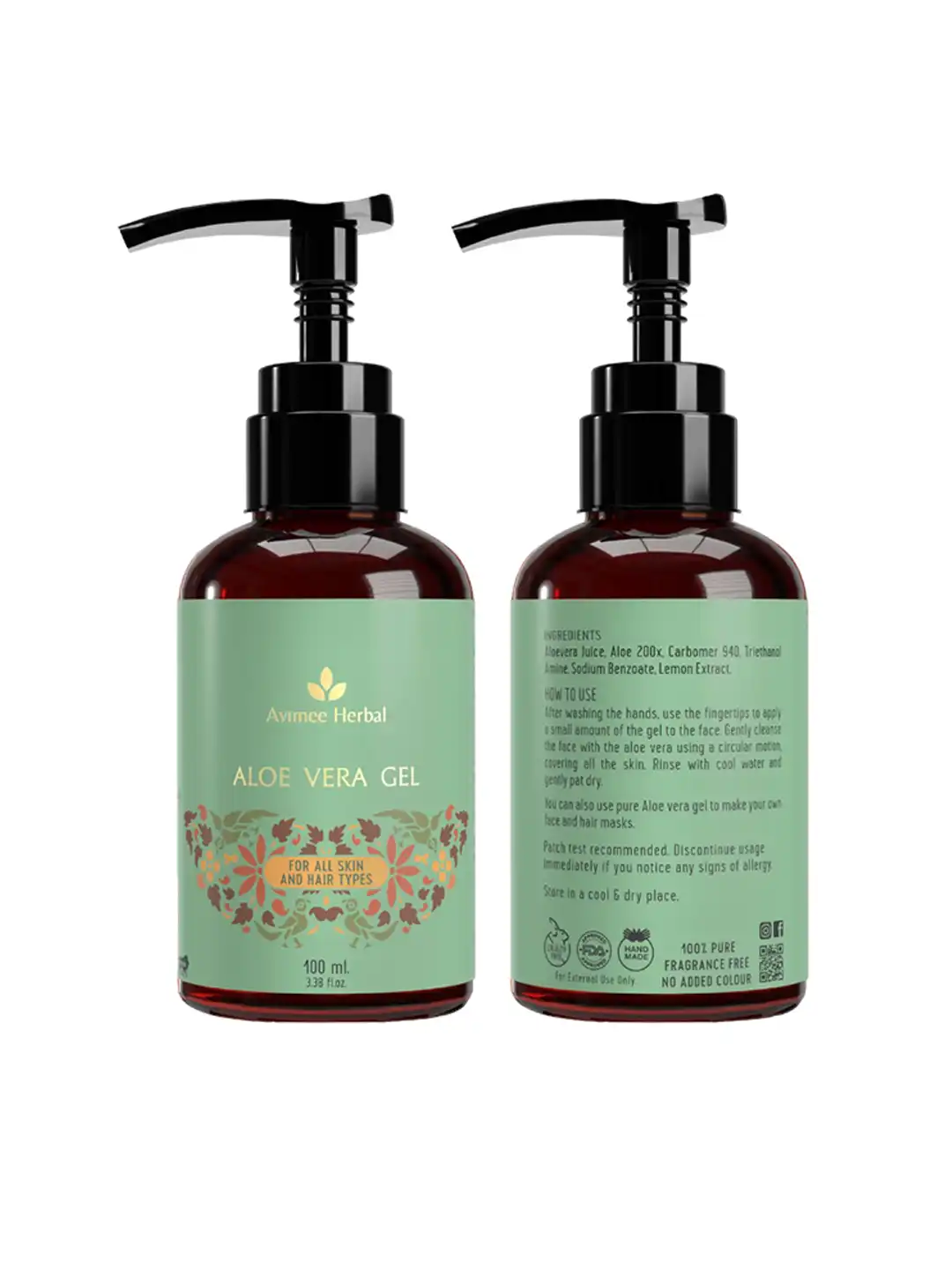 Buy Avimee Herbal Pure Aloe Vera Moisturizing Gel For Hair & Skin-100ml -  Serum and Gel for Unisex 30458153 | Myntra