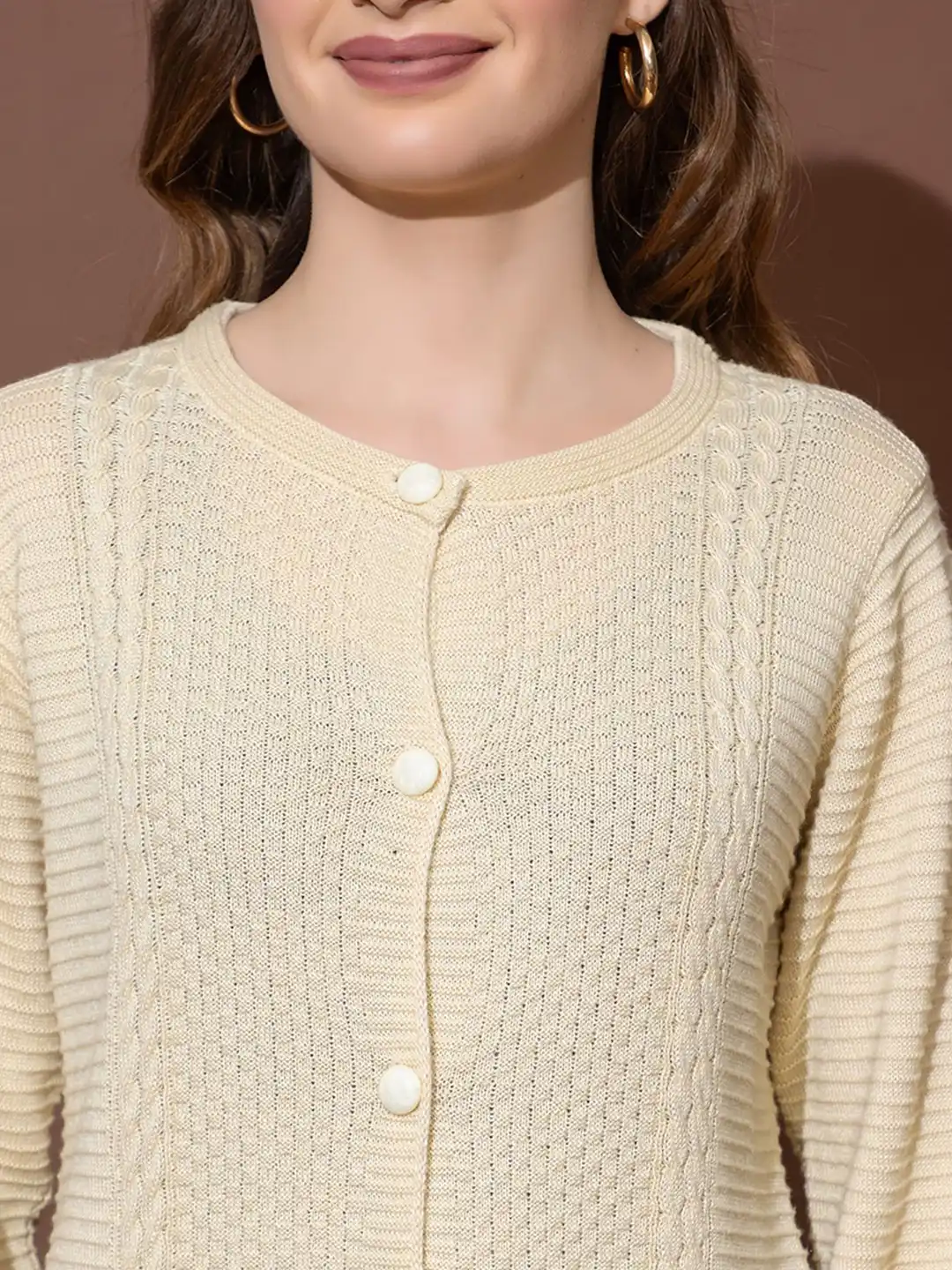 Buy Anouk Mirage Women Cable Knit Cardigan - Sweaters for Women