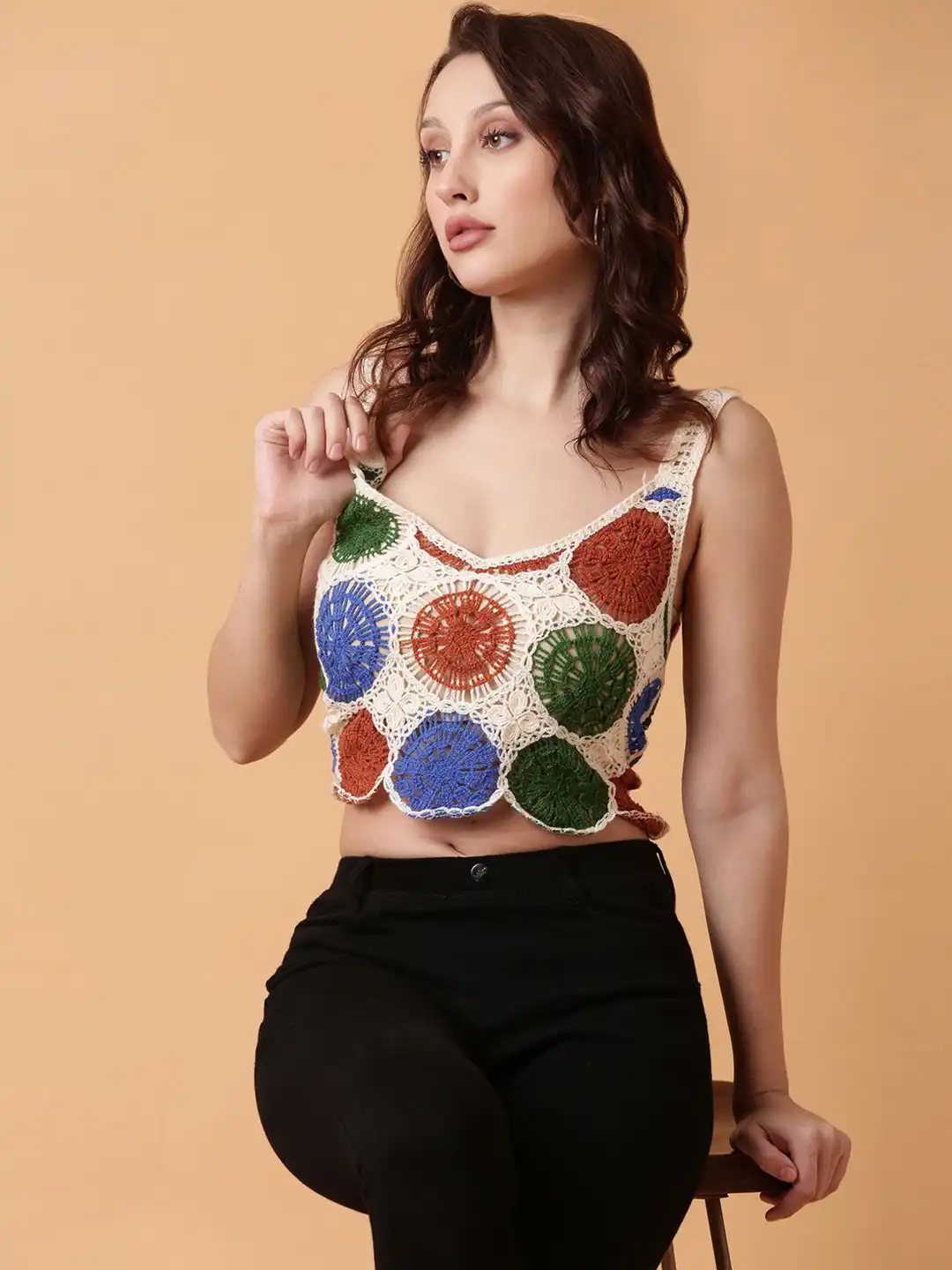 Buy SHOWOFFFF Crochet Crop Top - Tops for Women 30743540 | Myntra