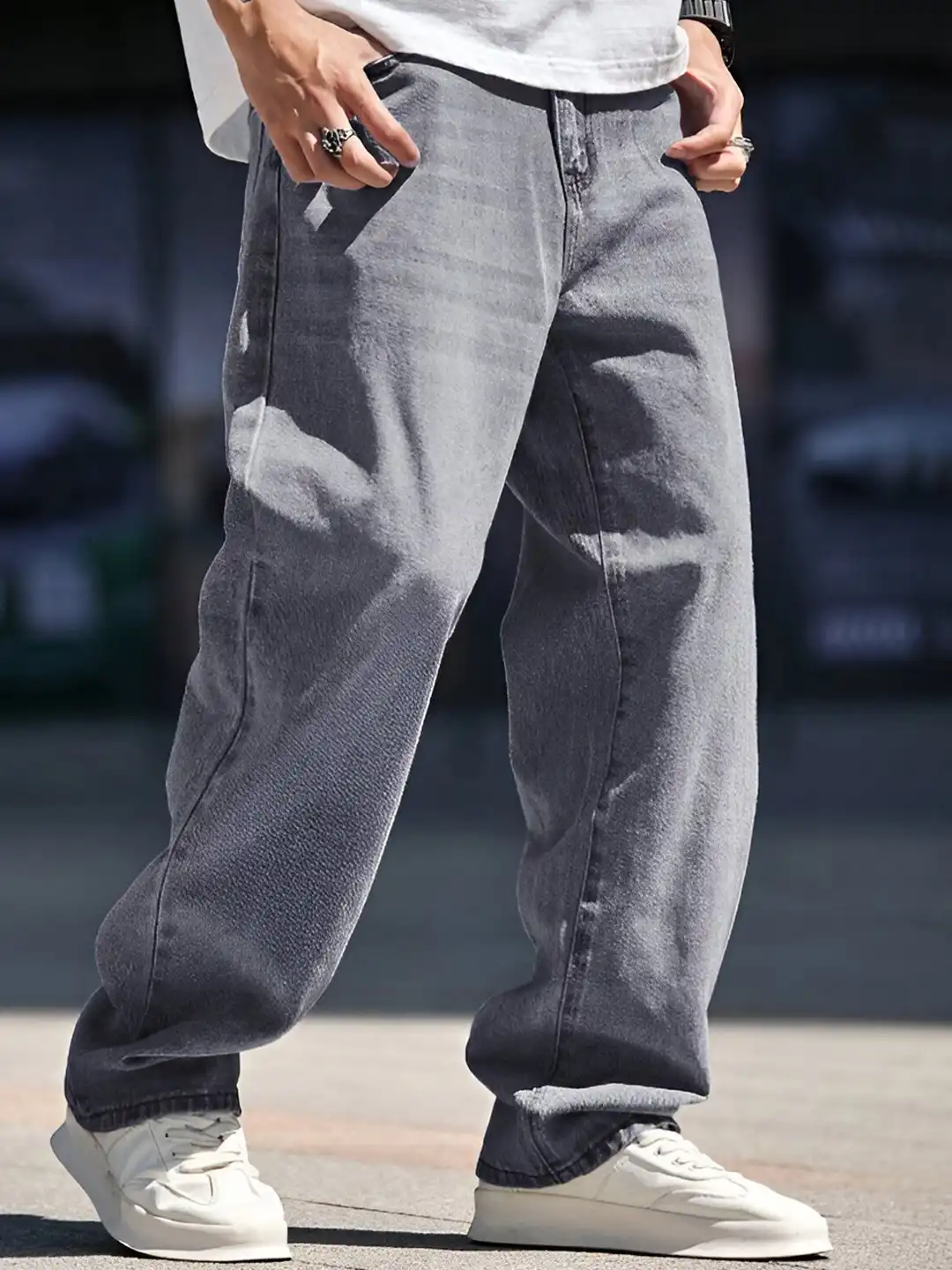 Buy Ben Martin Men Loose Baggy Fit Stretchable Denim Jeans - Jeans