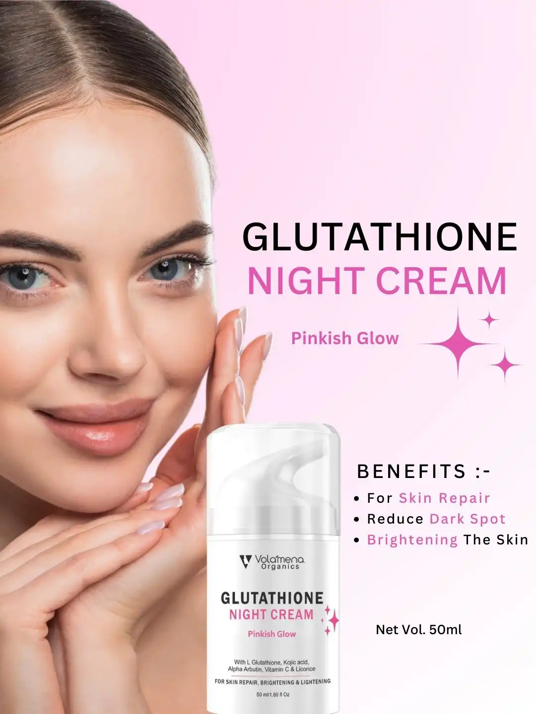 Buy Volamena Glutahione Night Cream With L Glutathione For Skin Brightening  50 ml - Night Cream for Unisex 30491078