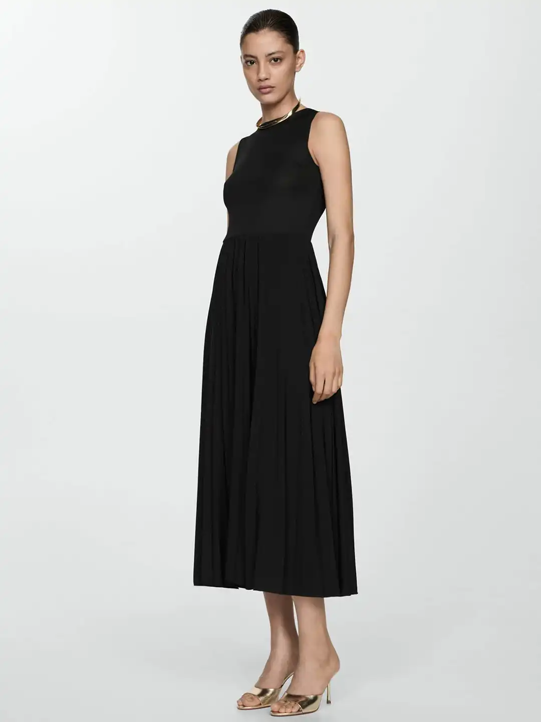 mango a line dress black Buy A-Line Pleated Midi - Dresses for Women 30439963 designed for the modern Natural Waist 1970s 90s Disco Costume Primary color:Dusty Blue