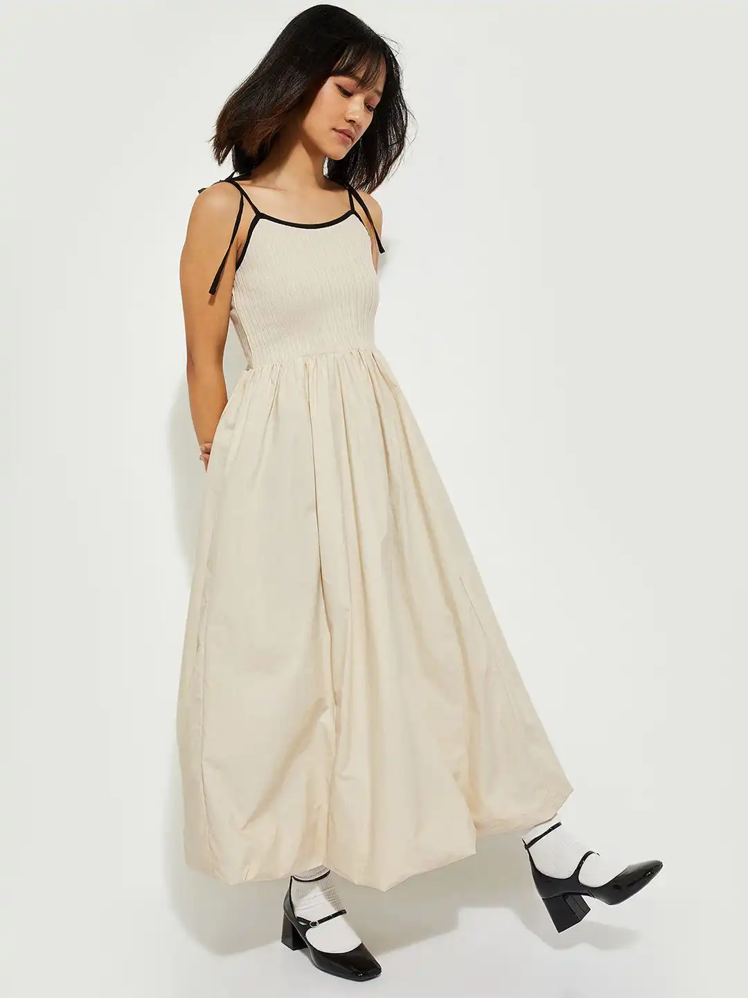 Buy Max Alaya F X Urb_N Women Solid Maxi Dress - Dresses for Women 