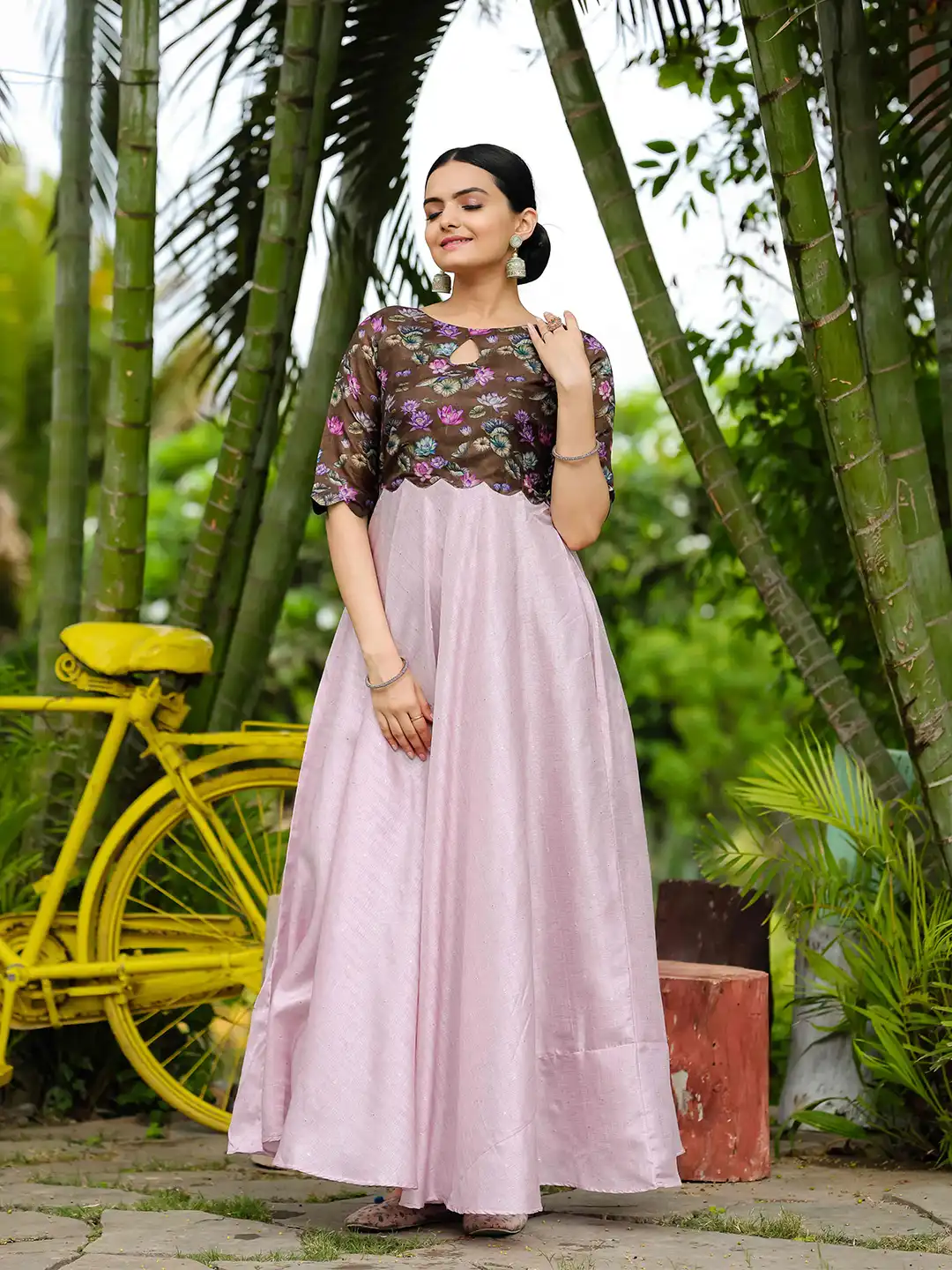 maxi green dress wedding guest Cocomelody Sheath-Column Semi Formal Dress CS0608, Pastel Pink