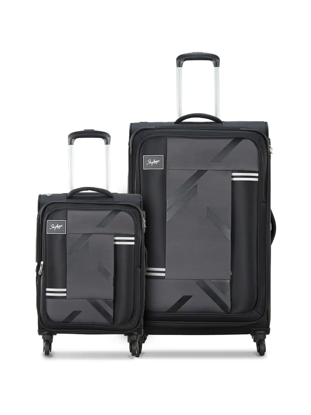 Buy Skybags Zen Set Of 2 Colourblocked Soft Sided Trolley Bag
